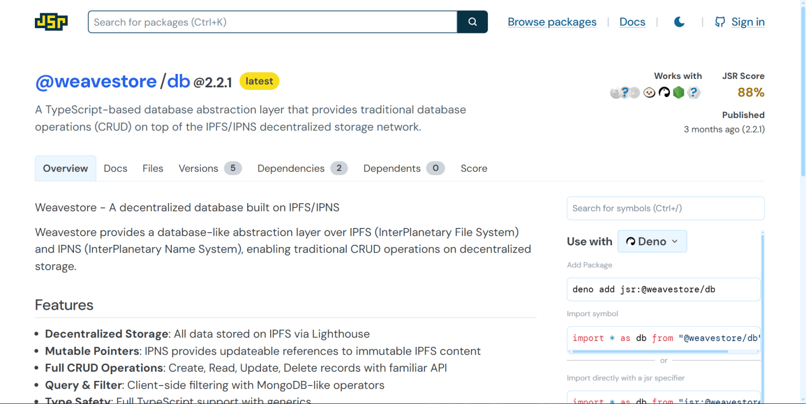 Screenshot of Weavestore