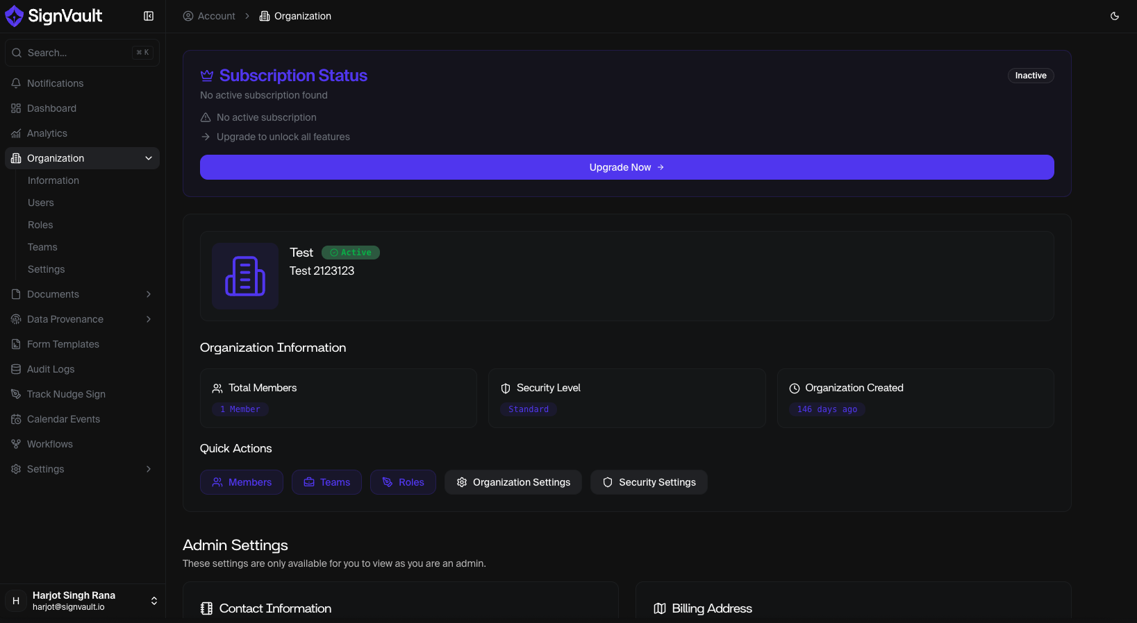 SignVault.io screenshot